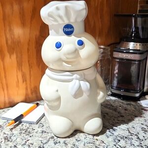 From actual factory 1988 Pillsbury Dough Boy Smiling Cookie Jar Cookies Stash